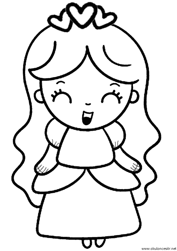 Kız boyama sayfası